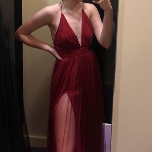red formal dress